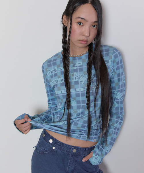 Sketch Grid Top [Blue]