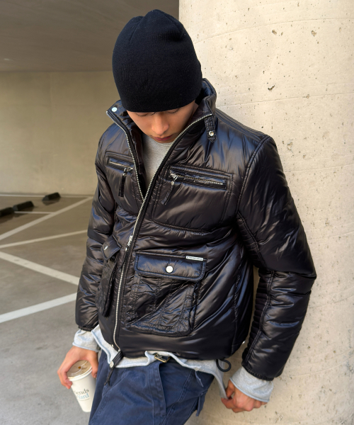 UTILITY HIGH NECK LIGHT JACKET BLACK