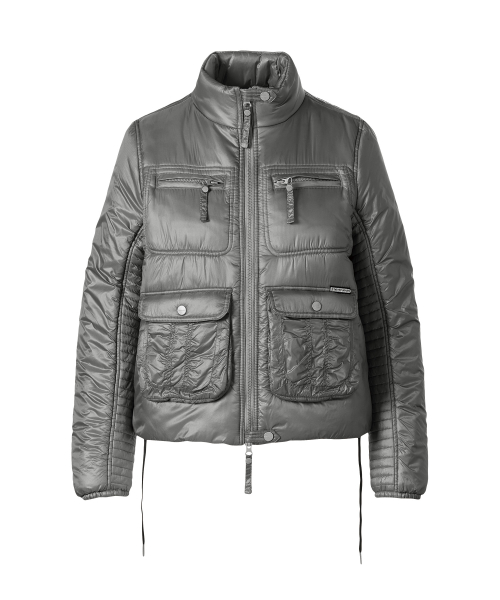 UTILITY HIGH NECK LIGHT JACKET GREY