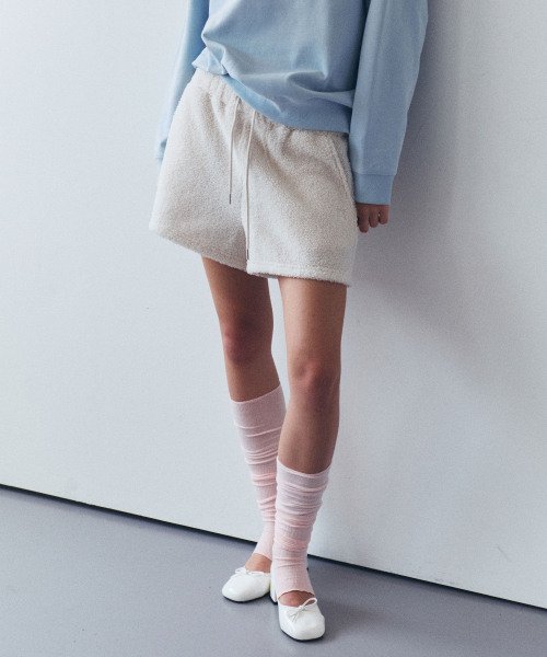 NUBASIC FLEECE SHORTS IVORY