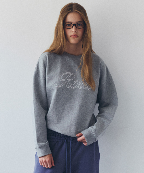 NUBASIC STICH LOGO SWEATSHIRT M/GRAY