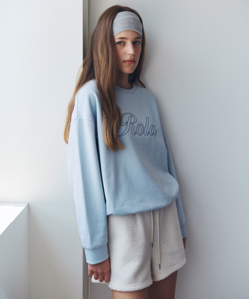 NUBASIC STICH LOGO SWEATSHIRT L/BLUE
