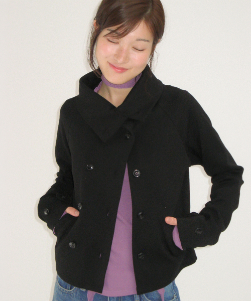 UNBALANCE DOUBLE JACKET BLACK