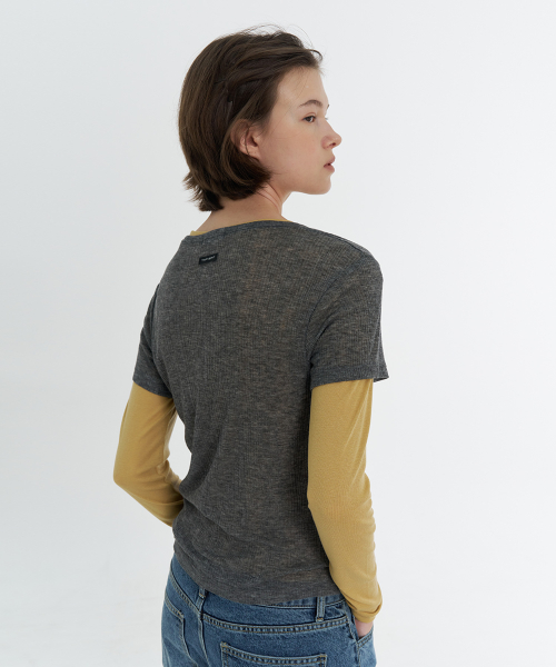 Moibi Tencel Wool T-Shirt - Charcoal