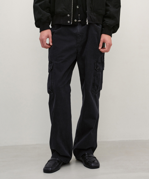 HBT Cargo Pants WASHED BLACK