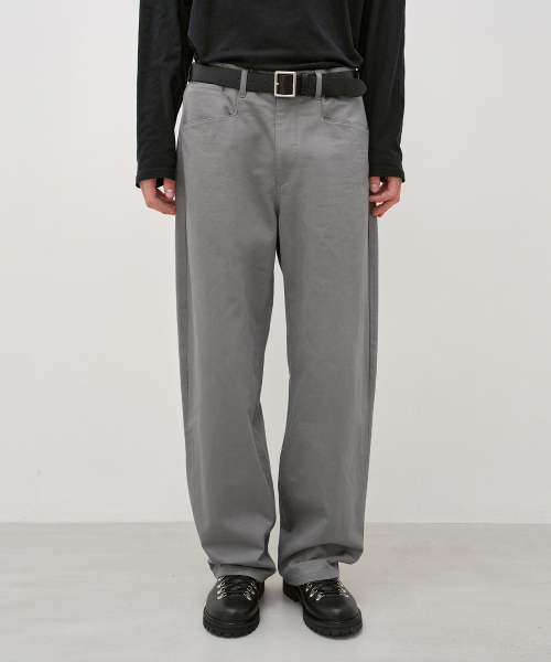 Curved Chino Pants GREY