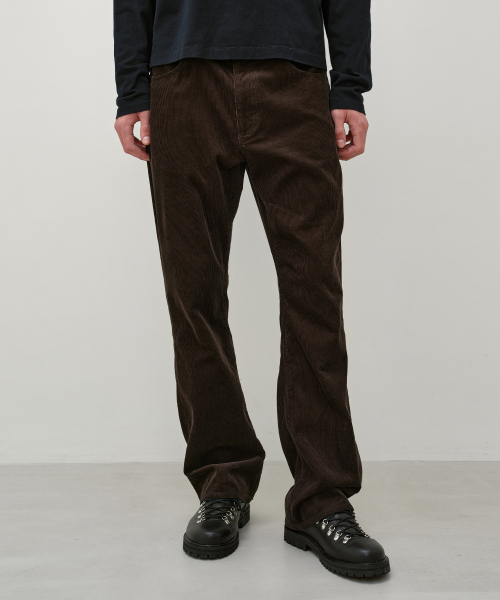 Corduroy SemiFlare Pants BROWN