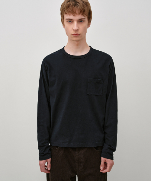LightPeach Pocket LongSleeve BLACK