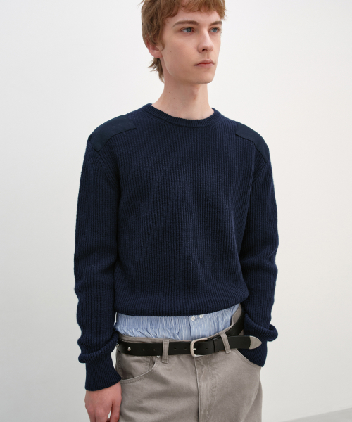 Military Patch Pullover DARK NAVY