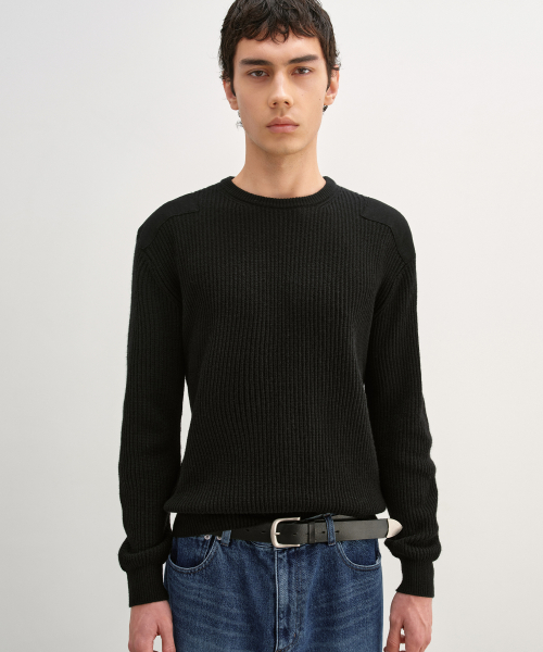Military Patch Pullover BLACK