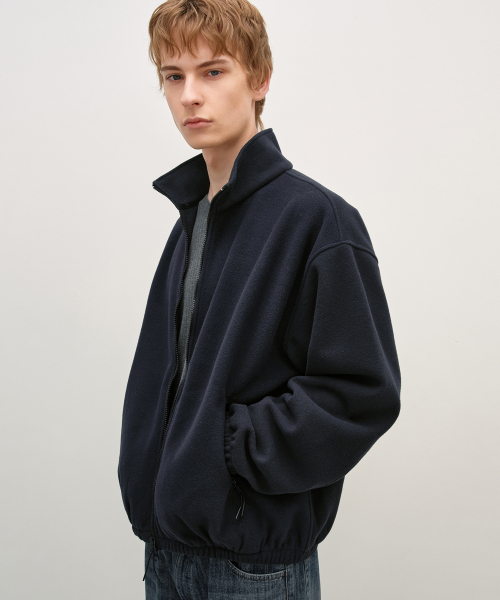Fleece Full Zip-Up Jumper NAVY