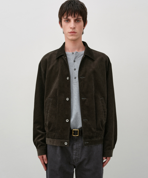 Corduroy Trucker Jacket BROWN