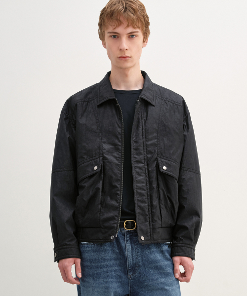 Oversized Chintz Blouson BLACK