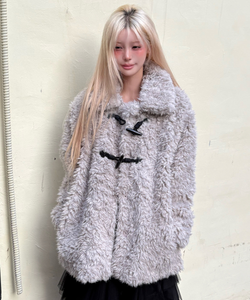 Fur Duffle Jacket [Gray]