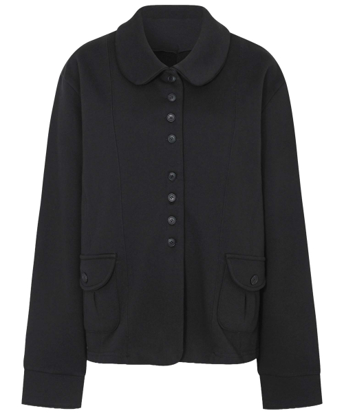 Offset Button Jacket (FL-065_Black)