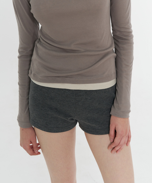 Nova Ribbed Shorts - Charcoal