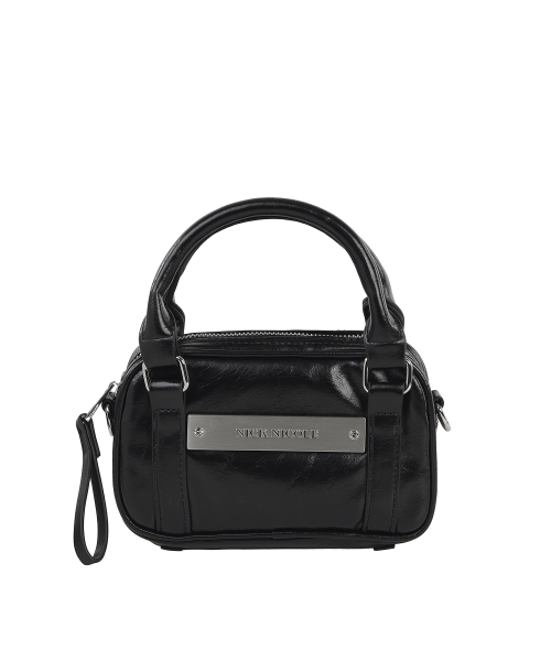 MICRO BOSTON LEATHER BAG_BLACK