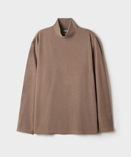Fleece Mock Neck Long-Sleeve Tee_SPFWG4VC02