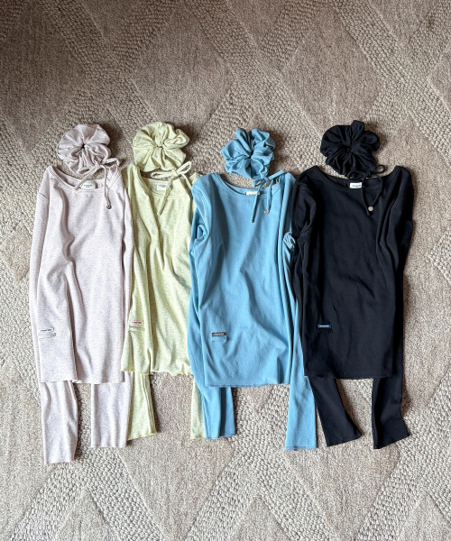 [PACK] 스크런치 + 슬림핏 롱 슬리브 (4color)
