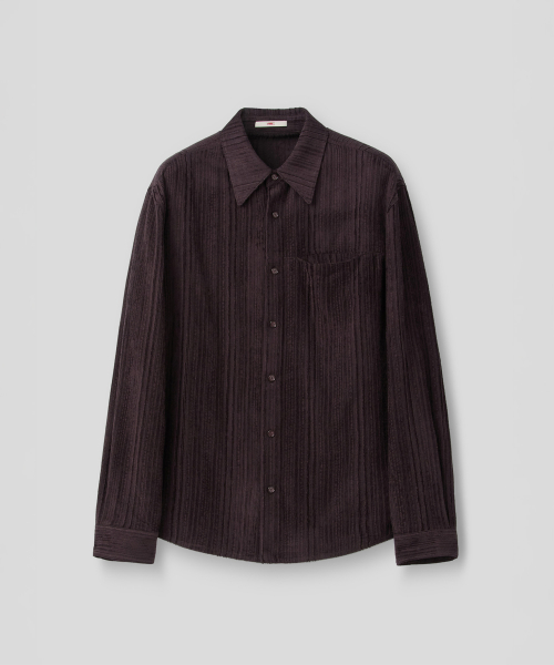 DRAPE SHIRT (WINE)
