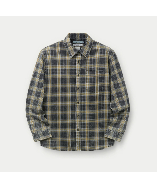 [ISLAND DENIM] 워싱 옐로우 체크 셔츠(릴렉스핏) SASFW26431YEX