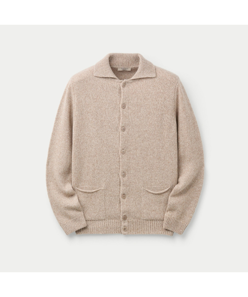 WOOL AND CO LAMBSWOOL POLO CARDIGAN SOWAW26201BEX