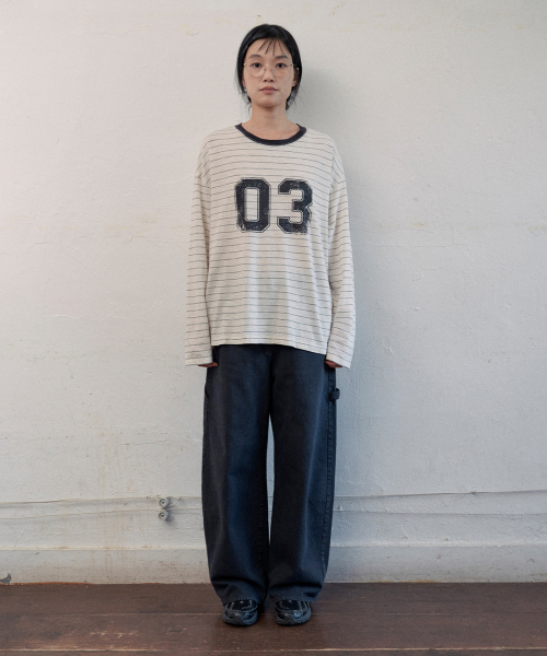 dun curved pants (black)