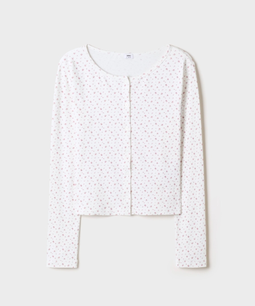 Floral Cardigans Long-Sleeve Tee_SPLWG49G31