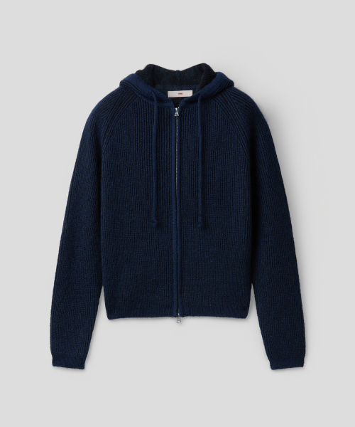 CLOUD KNIT HOODIE (NAVY)