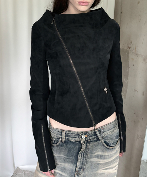 KAEL DRAPED JACKET V2 (BLACK)
