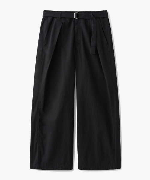 TRY One-Tuck Belted Pants (Black)