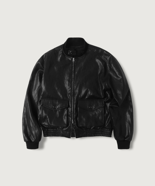 (woman) Util Leather Wep Jacket_Black