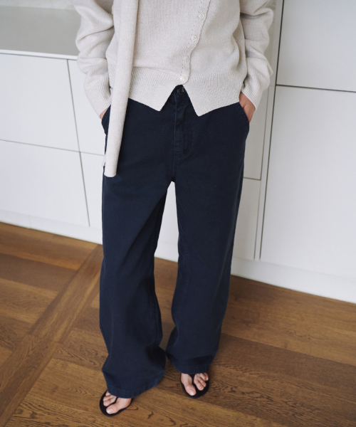 [Standard]Color Dying Pants[LMBFAUDN031]-Navy