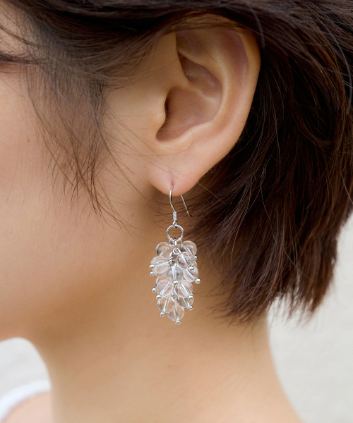 clear podo earring