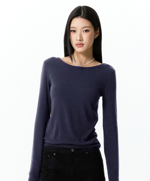 JELLY LONG SLEEVE T-SHIRT(NAVY)