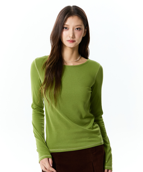 JELLY LONG SLEEVE T-SHIRT(GREEN)