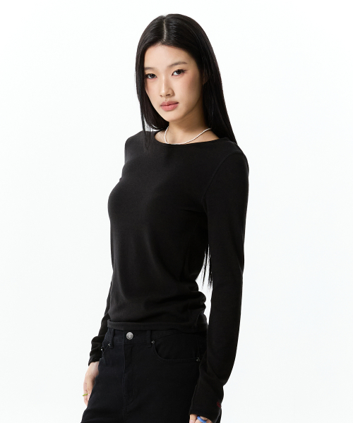 JELLY LONG SLEEVE T-SHIRT(BLACK)