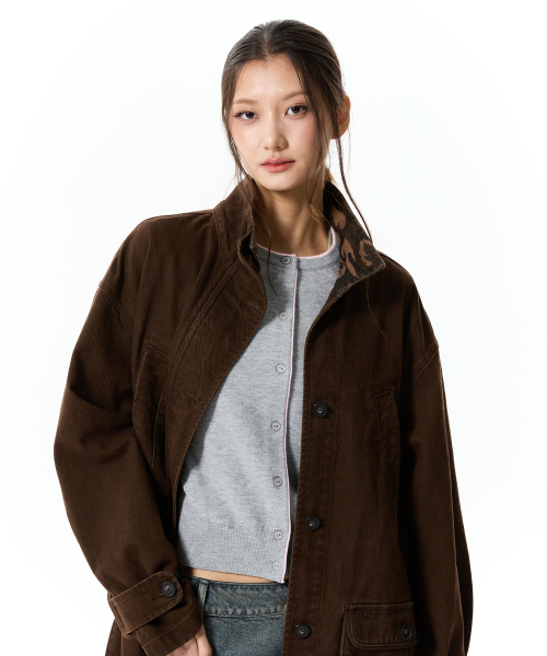 LOOSE-FIT FIELD JACKET(BROWN)