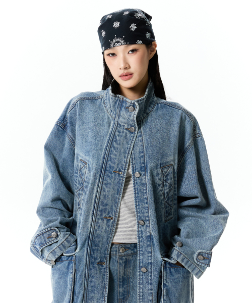 LOOSE-FIT FIELD JACKET(LIGHT BLUE)