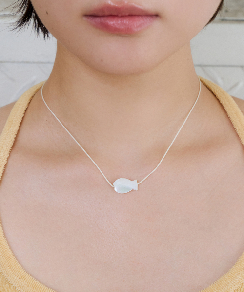 fish shell string necklace