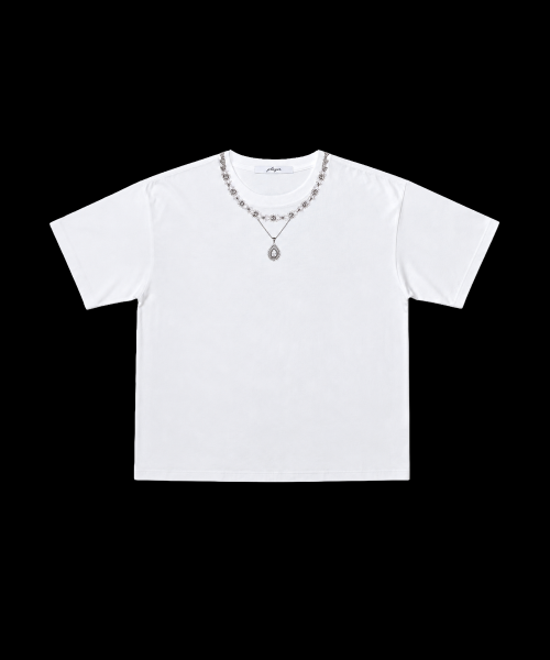 Teardrop Necklace Jewel Tee (Crystal)