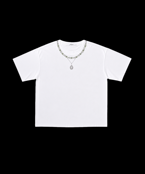 Teardrop Necklace Jewel Tee (Peridot)