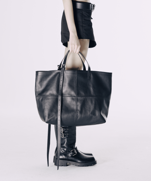 JIMMY LEATHER BIG BAG (BLACK)