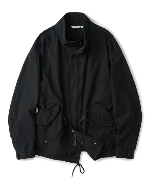 Back Satin Field Jacket Black