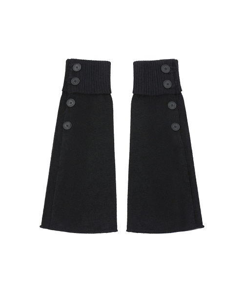 Button loop leg warmer BLACK