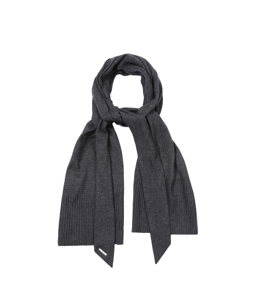 Two tie detail muffler CHARCOAL