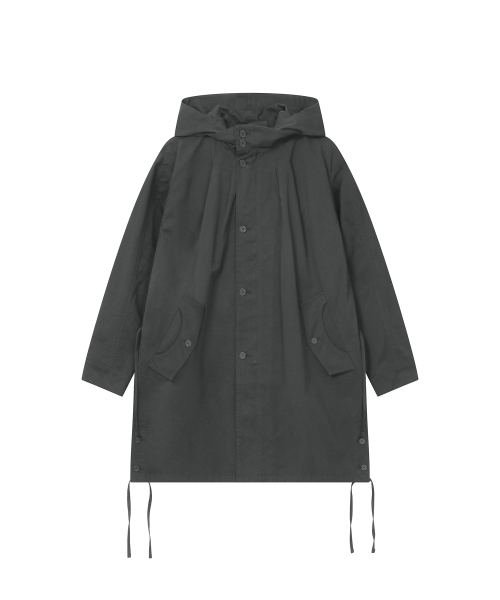 Shirring field jacket CHARCOAL