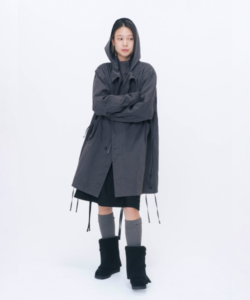 Shirring field jacket CHARCOAL