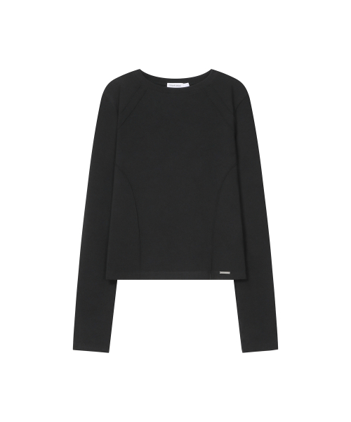 Reverse overlock long sleeve BLACK