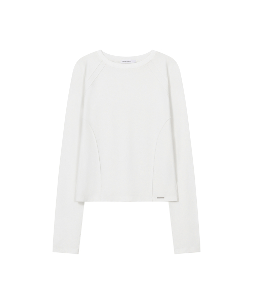 Reverse overlock long sleeve WHITE